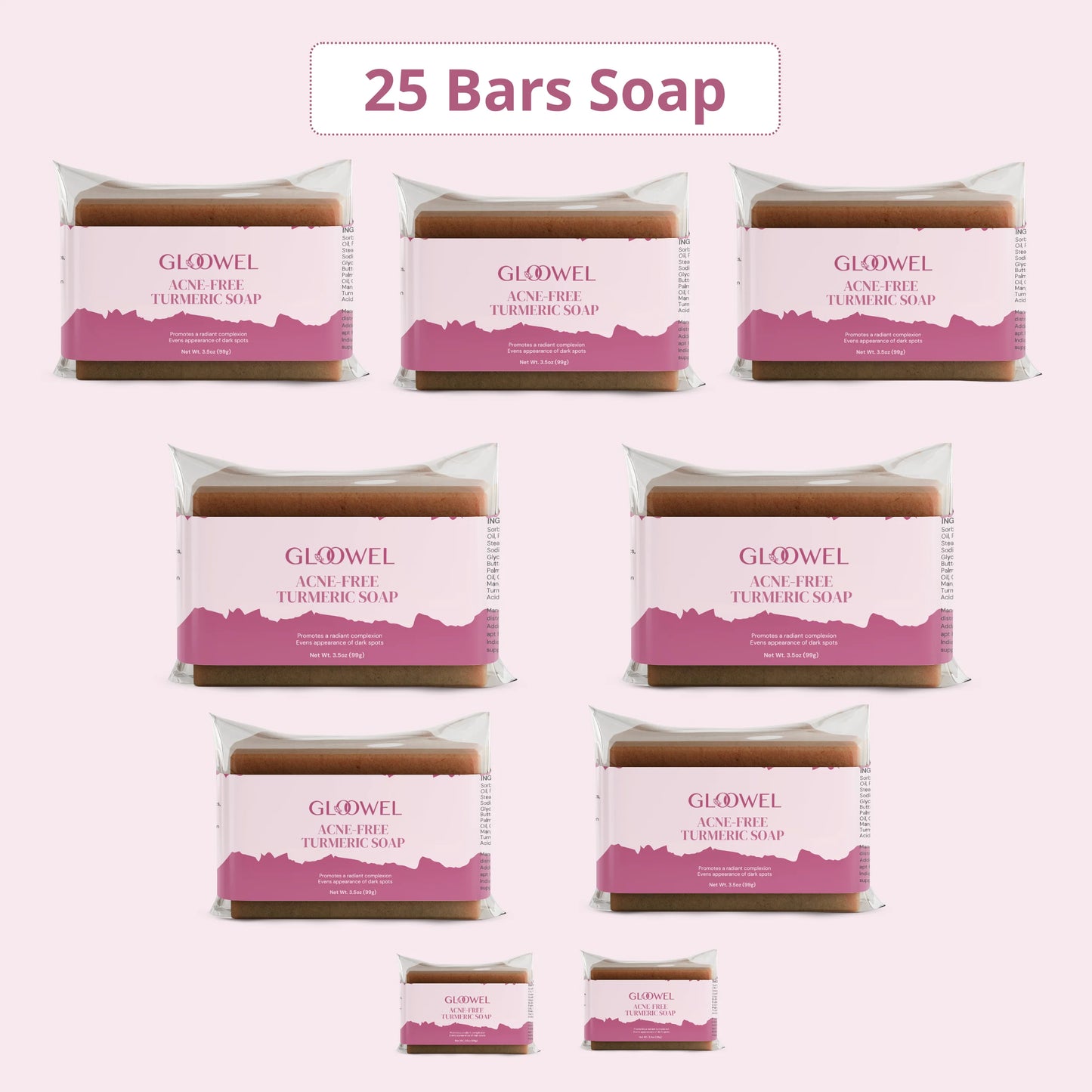 25 bars Kojic Acid & Turmeric Brightening Soap