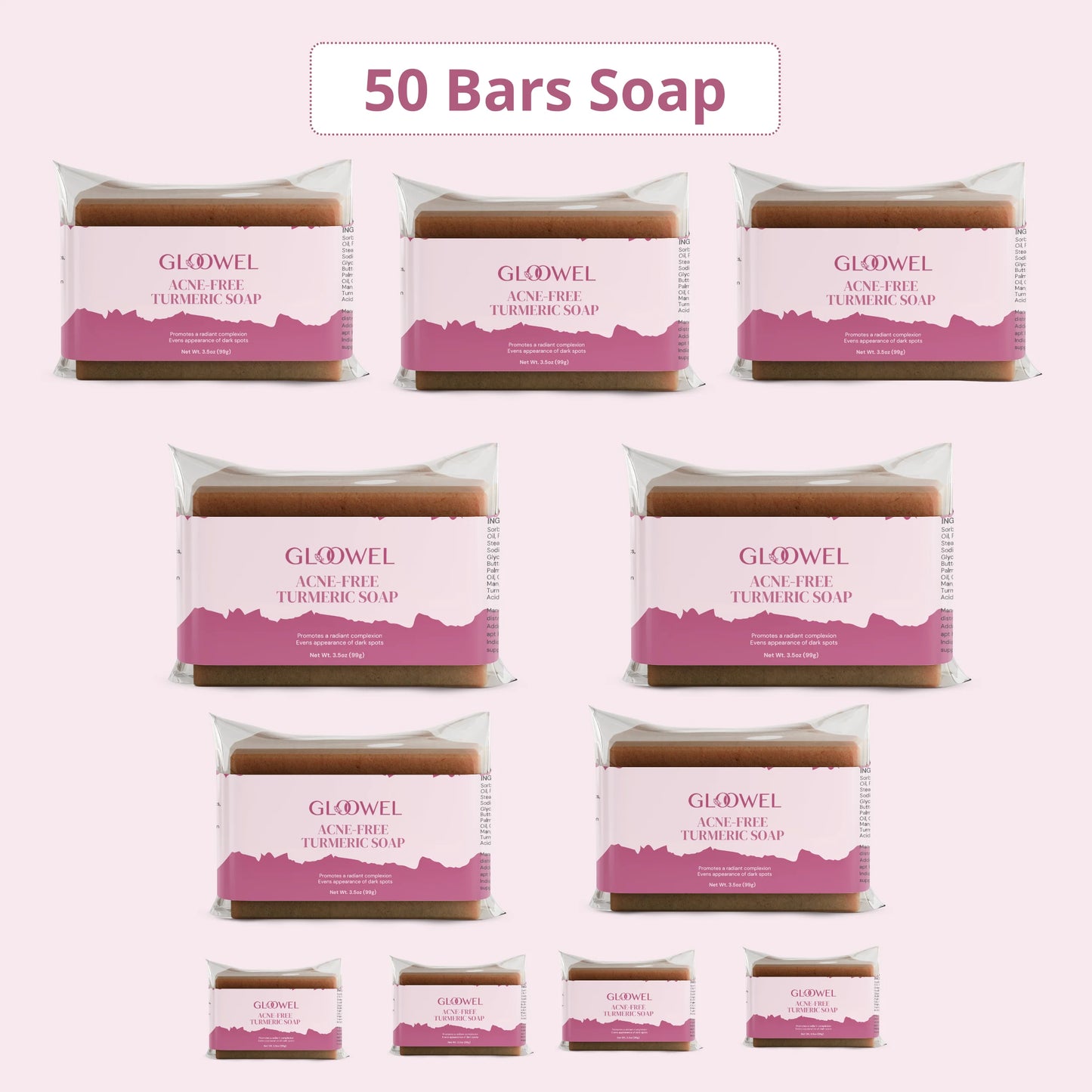 50 bars Kojic Acid & Turmeric Brightening Soap