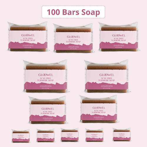 100 bars Kojic Acid & Turmeric Brightening Soap