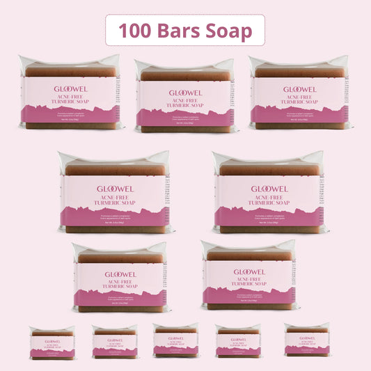 100 bars Kojic Acid & Turmeric Brightening Soap